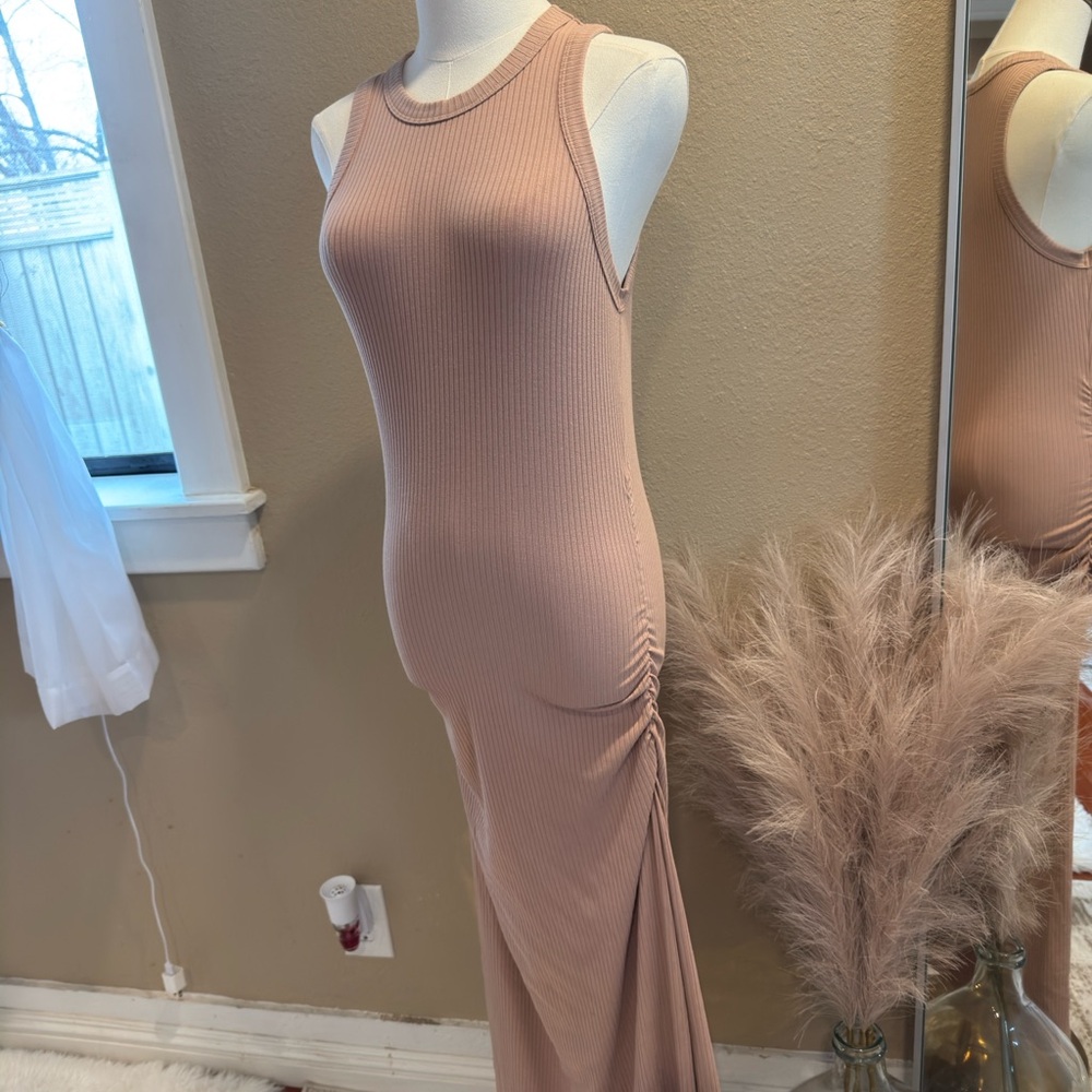 a new day Sleeveless Ribbed Maxi Dress - Beige